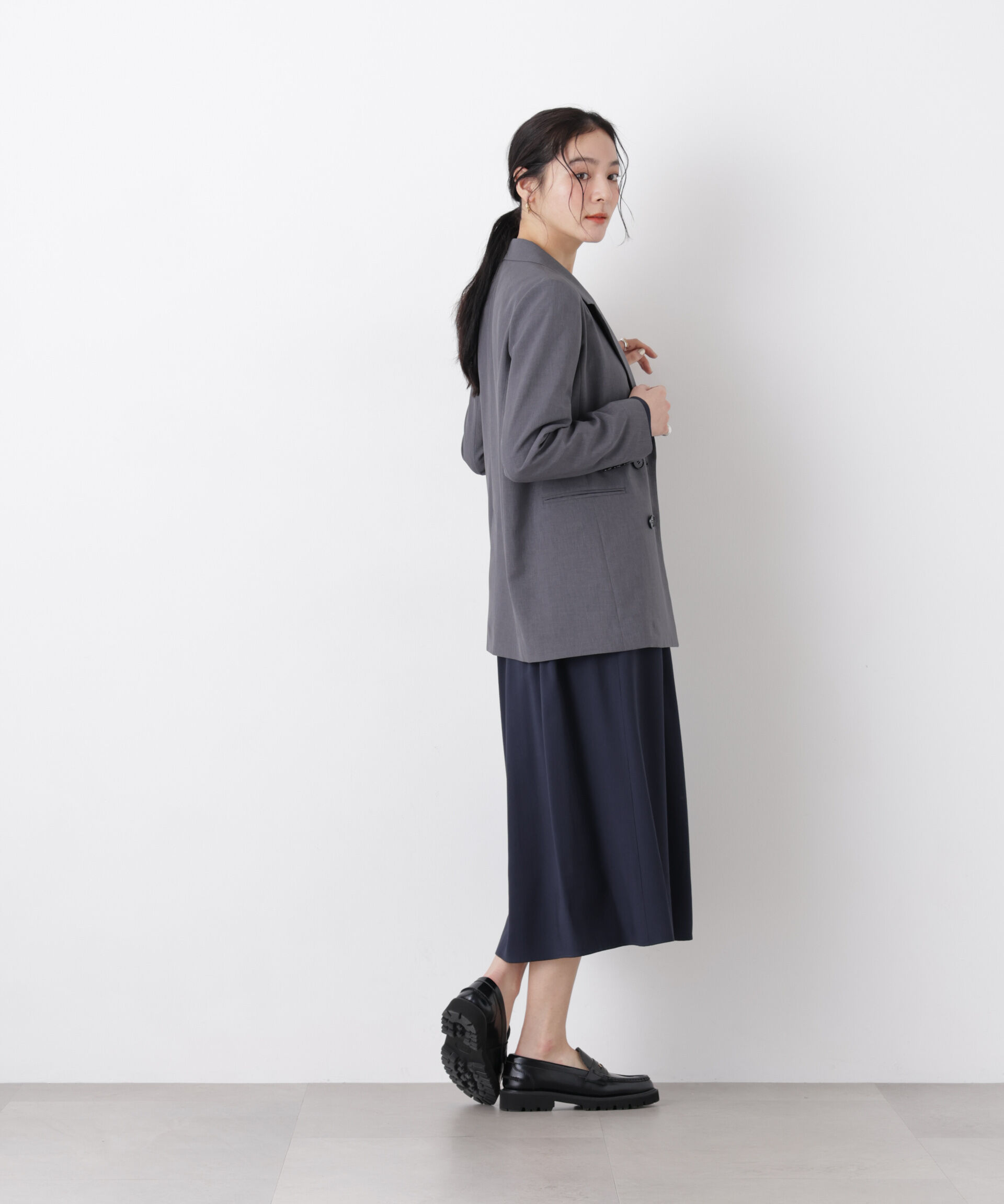 nano･universe「ライトファンクション ダブルジャケット(セットアップ可)」|テーラードジャケット|