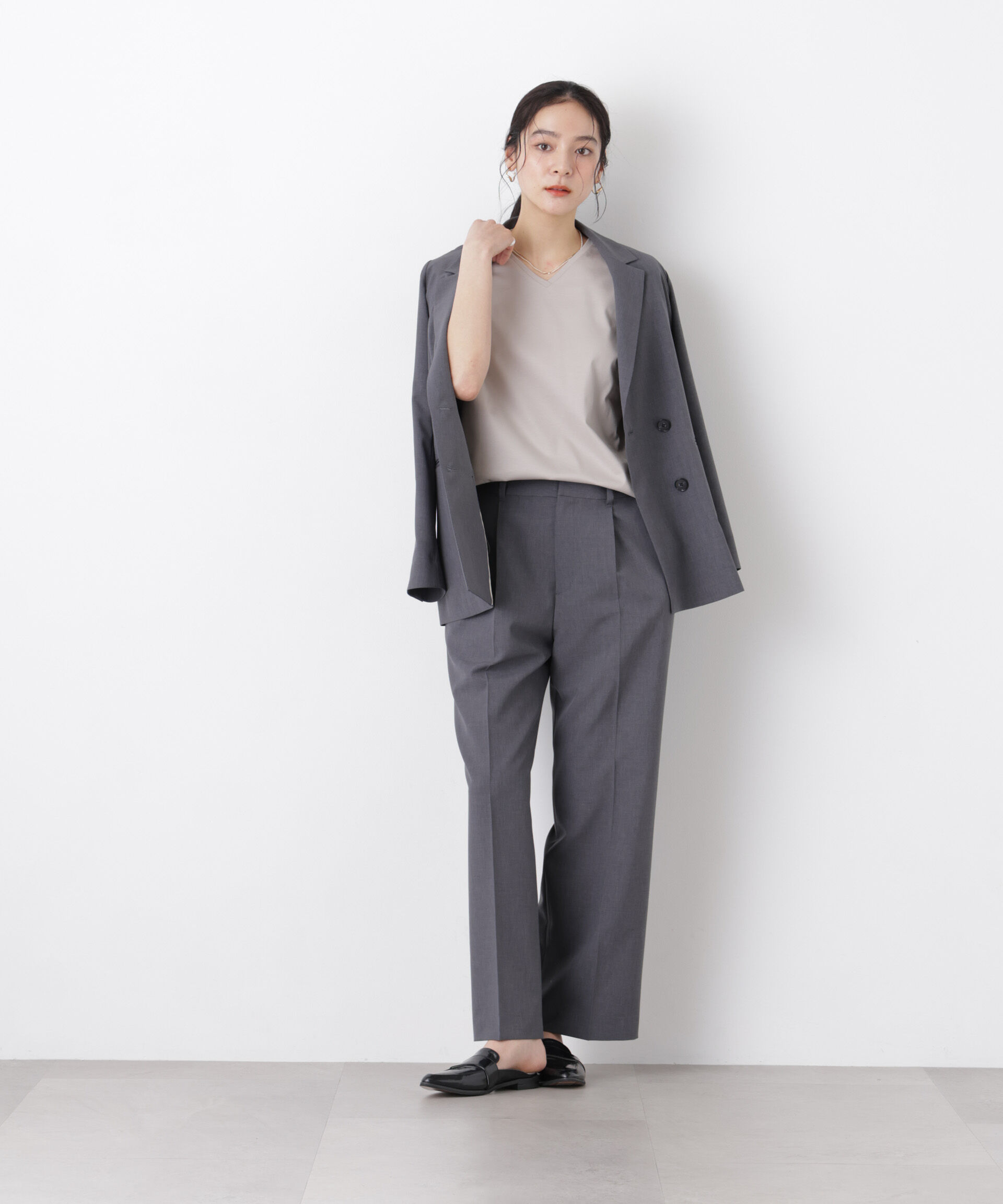 nano･universe「ライトファンクション ダブルジャケット(セットアップ可)」|テーラードジャケット|