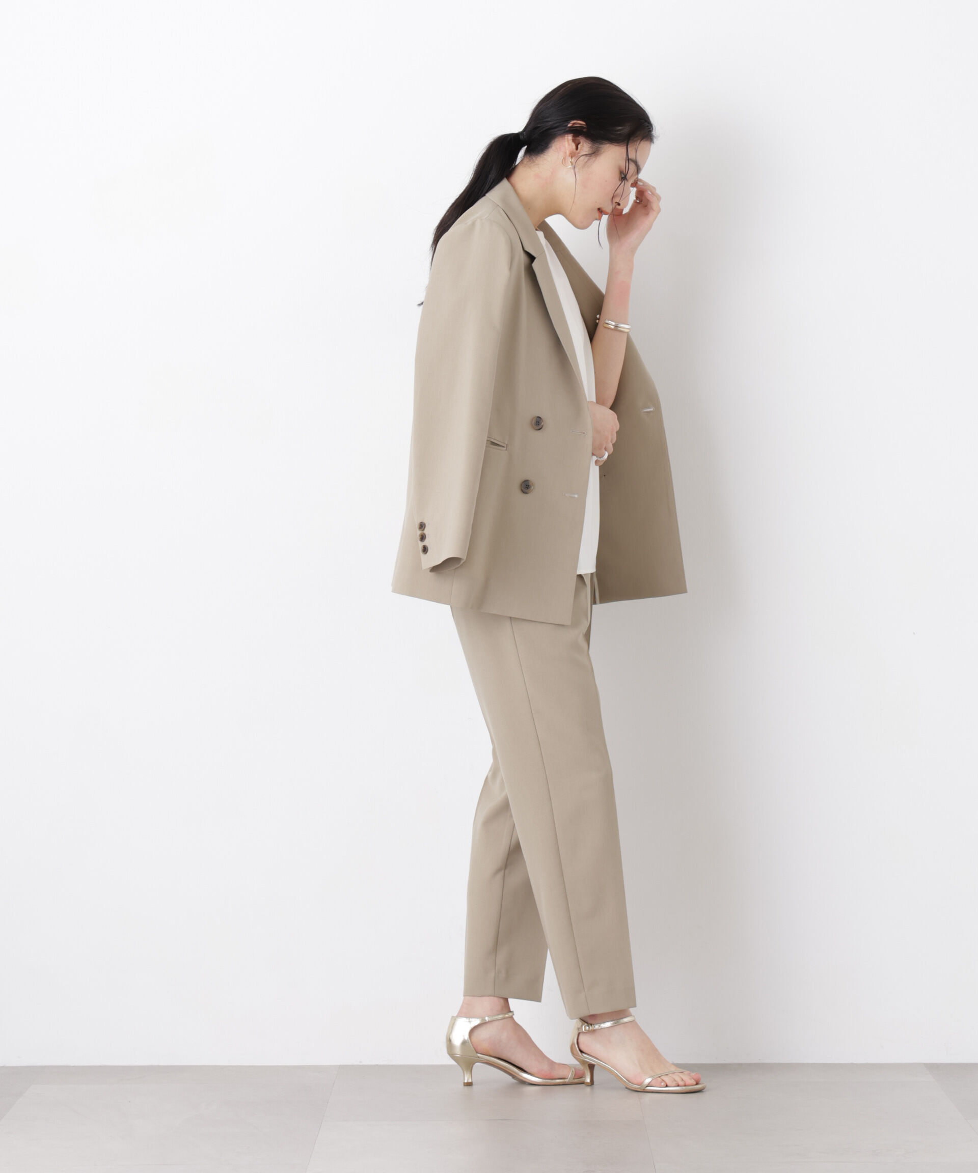 nano･universe「ライトファンクション ダブルジャケット(セットアップ可)」|テーラードジャケット|