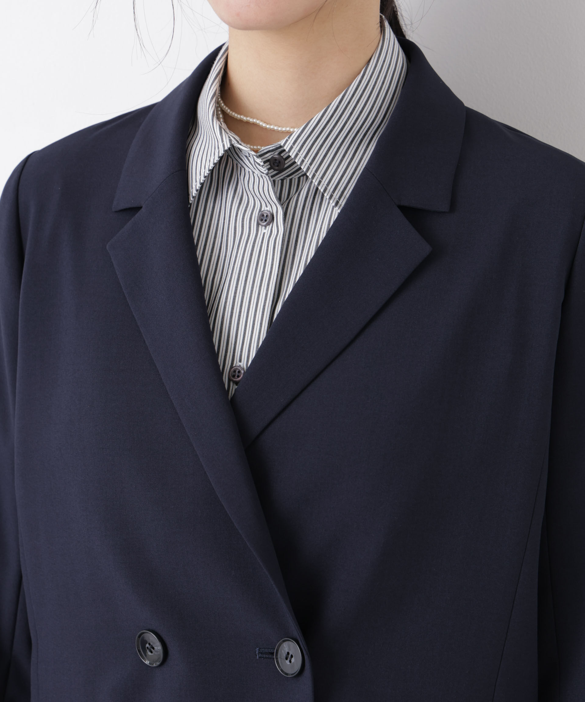 nano･universe「ライトファンクション ダブルジャケット(セットアップ可)」|テーラードジャケット|