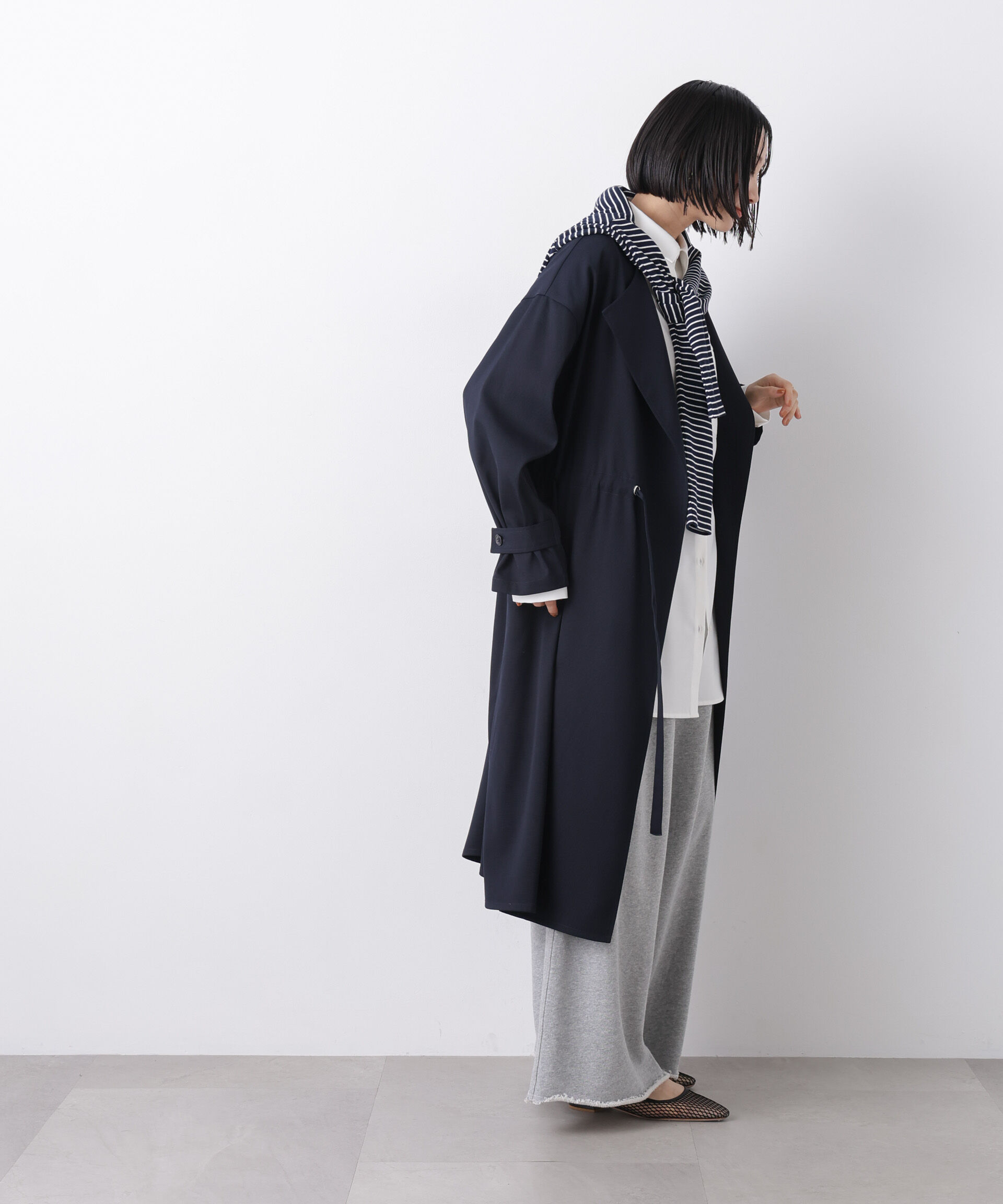 nano･universe「撥水&花粉ガード ドロストノーカラーコート」|その他|