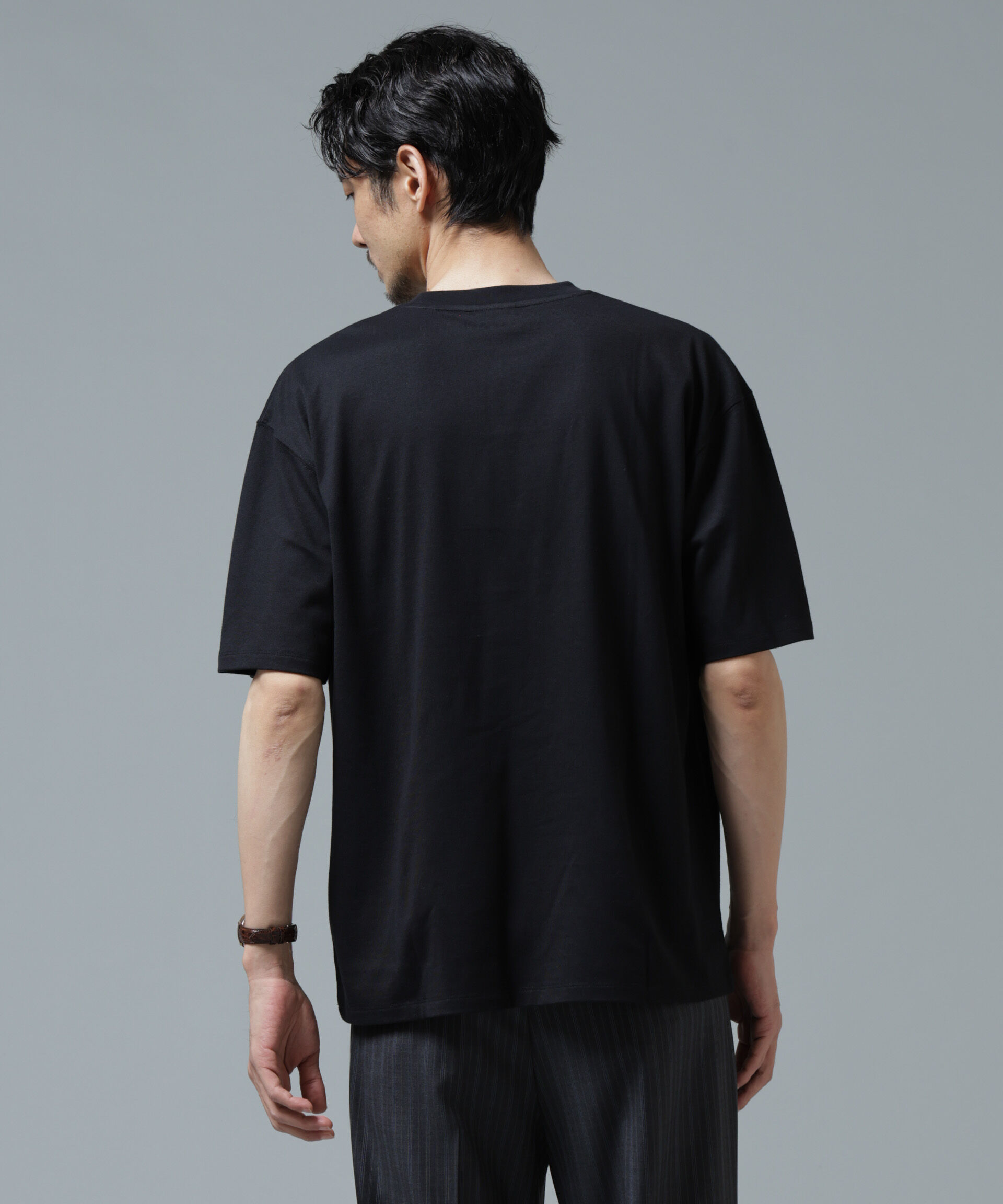 nano･universe「｢Brooks Brothers別注｣Anti Soaked(R) 汗染み防止 ｸﾙｰﾈｯｸ ﾋﾞｯｸﾞｼﾙ  」|Tシャツ・カットソー|