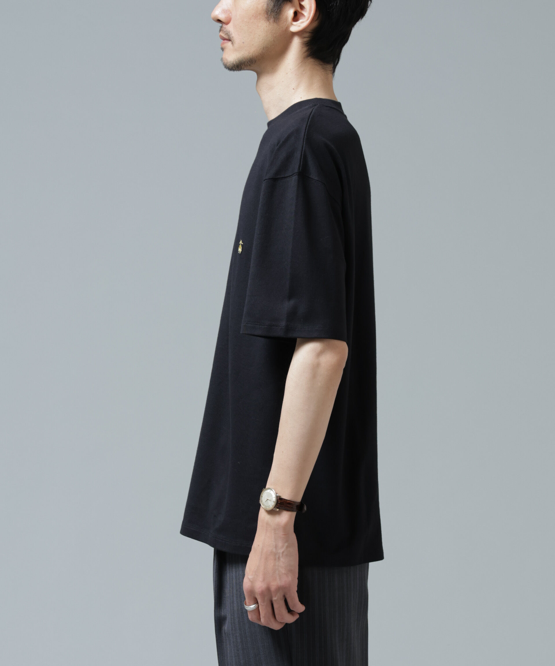 nano･universe「｢Brooks Brothers別注｣Anti Soaked(R) 汗染み防止 ｸﾙｰﾈｯｸ ﾋﾞｯｸﾞｼﾙ  」|Tシャツ・カットソー|
