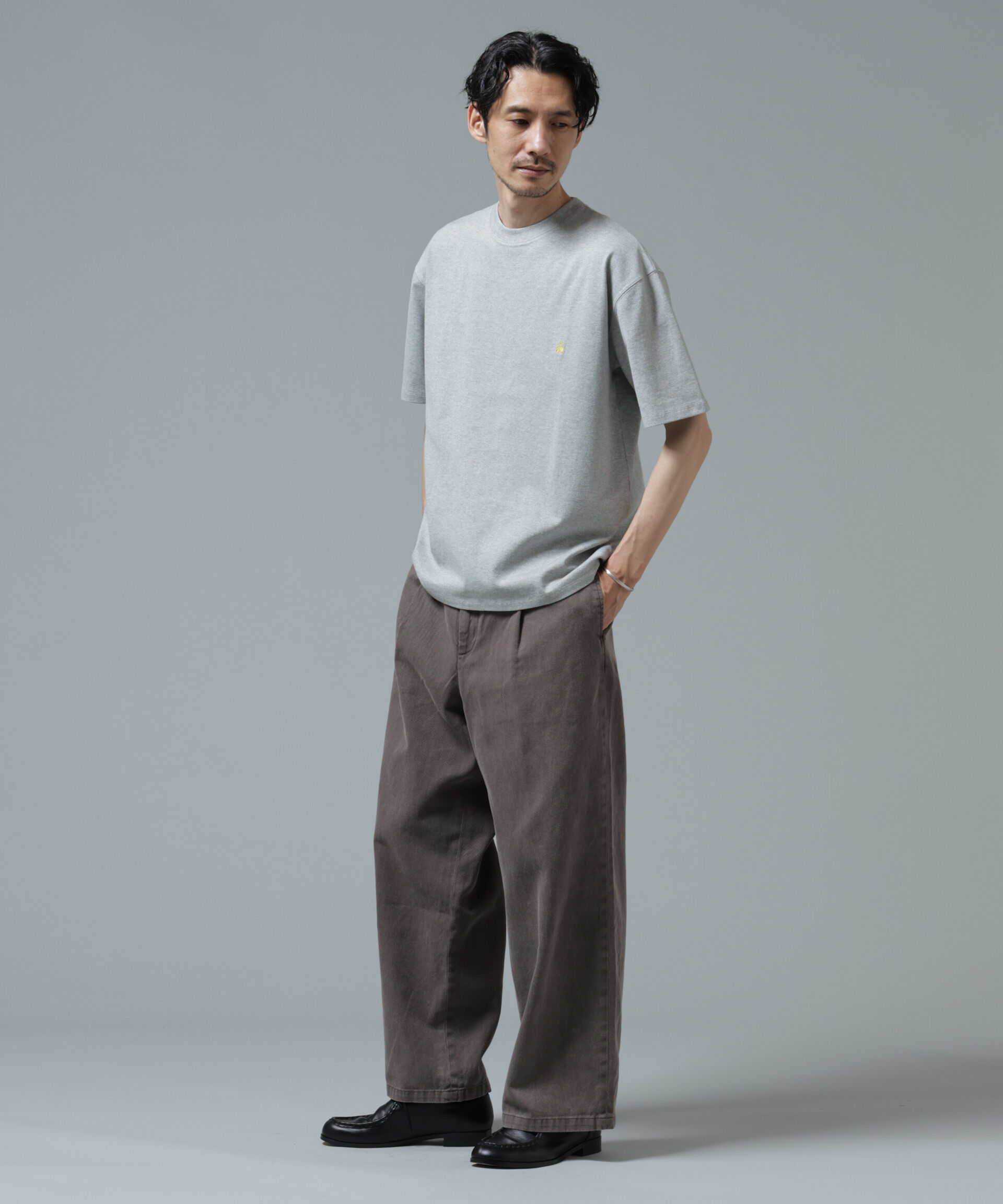 nano･universe「｢Brooks Brothers別注｣Anti Soaked(R) 汗染み防止 ｸﾙｰﾈｯｸ ﾋﾞｯｸﾞｼﾙ  」|Tシャツ・カットソー|