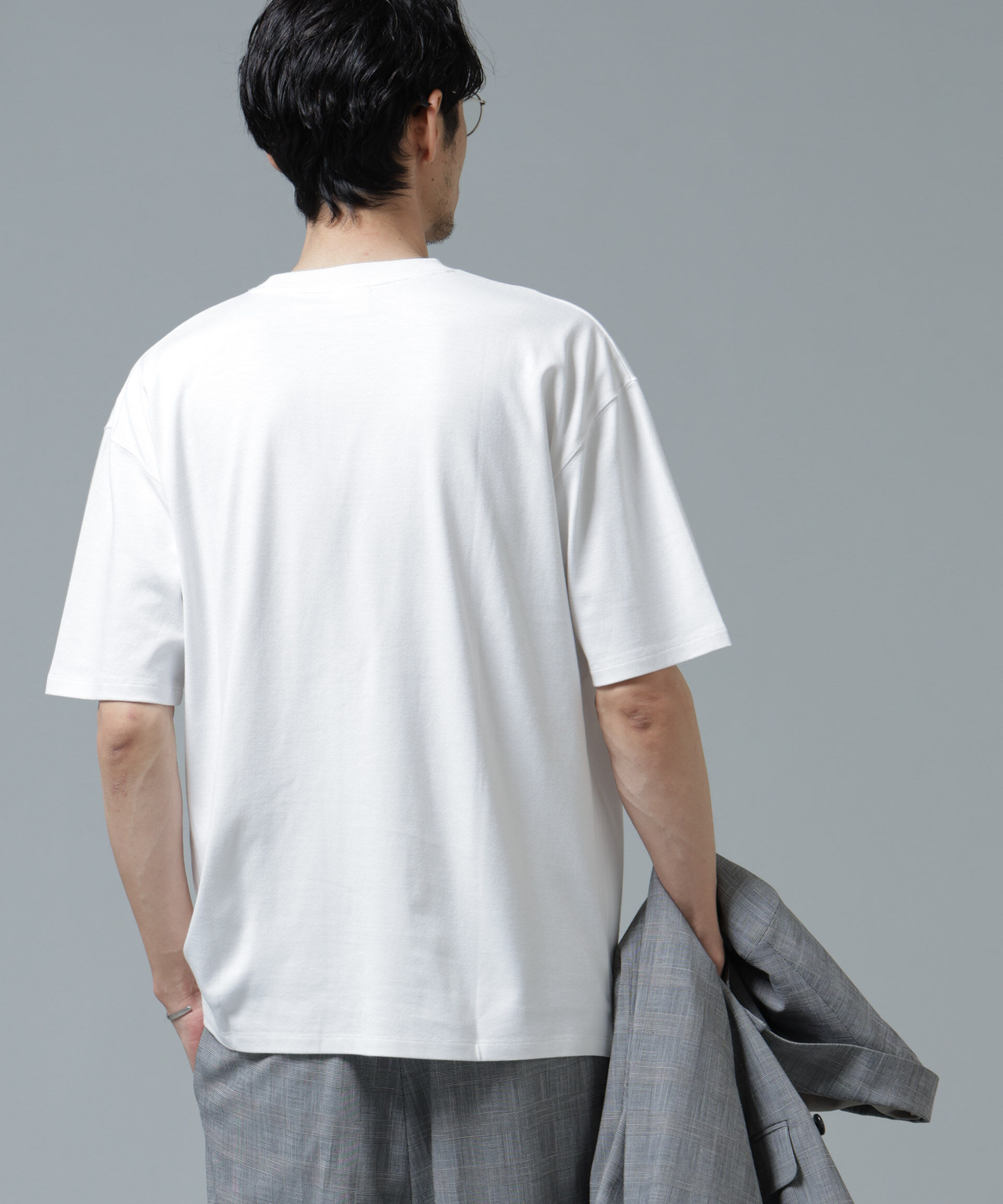 nano･universe「｢Brooks Brothers別注｣Anti Soaked(R) 汗染み防止 ｸﾙｰﾈｯｸ ﾋﾞｯｸﾞｼﾙ  」|Tシャツ・カットソー|