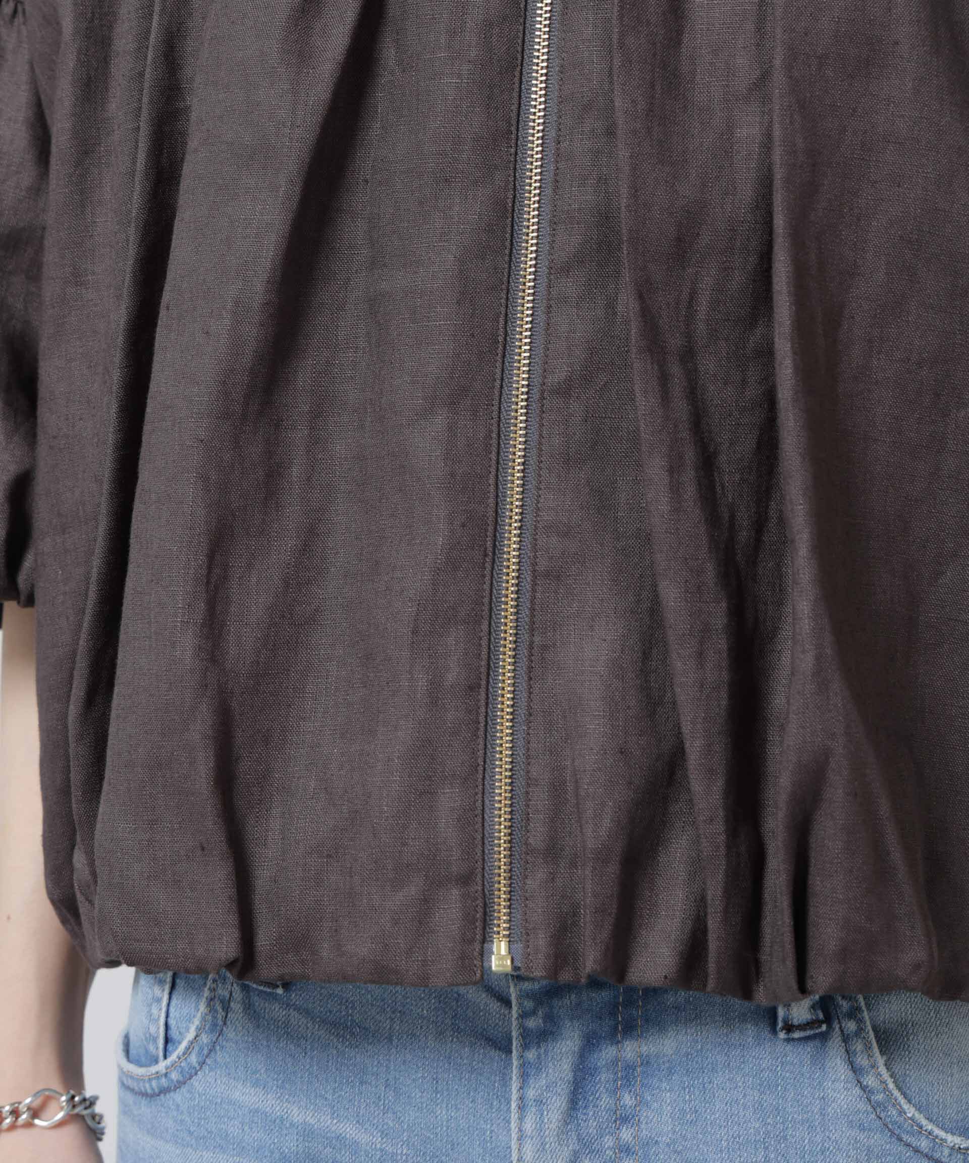 nano･universe「European Flax ギャザーバルーンブルゾン(セットアップ可)」|テーラードジャケット|