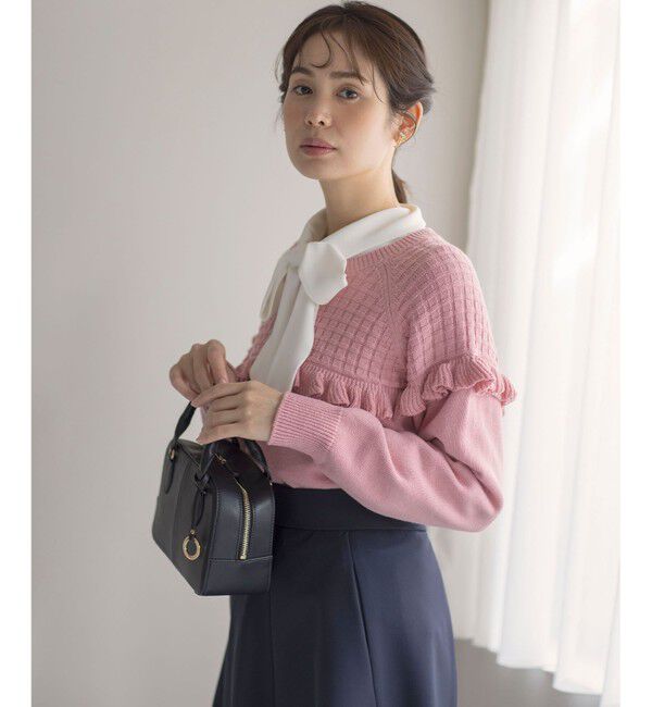 組曲「バスケット編みフリル ニット」|ニット・セーター|