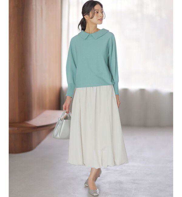 組曲「【加藤ローサさん着用・新色追加・前後着用可】スムースストレッチロールネック ニット」|ニット・セーター|