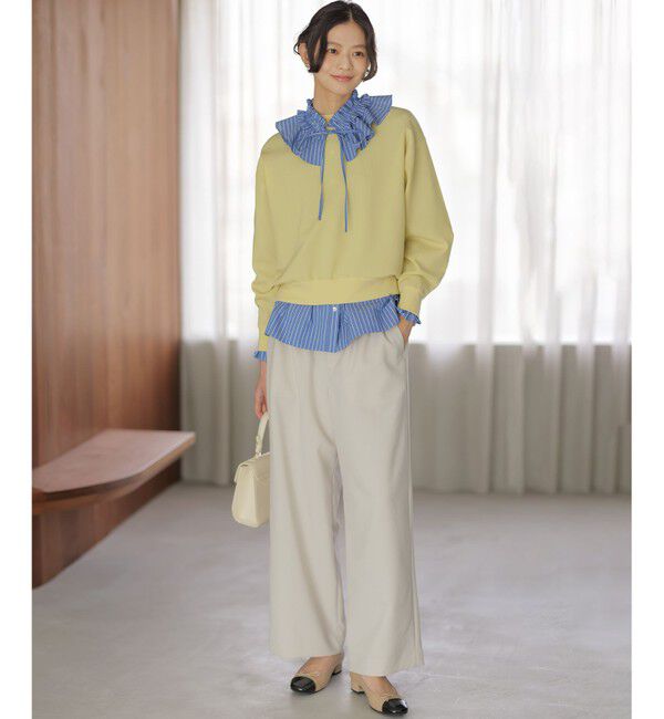 組曲「【2WAY】エアリーシャーティングフリル襟 ブラウス」|シャツ・ブラウス|