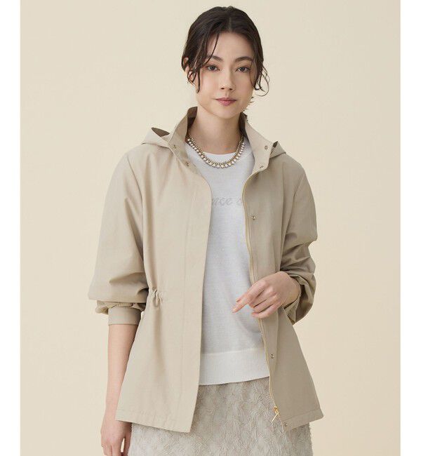 自由区「【ご好評につき再入荷・フード取り外し可能】コットンナイロンタッサー ブルゾン Ⅱ」|ブルゾン・スタジャン|ベージュ