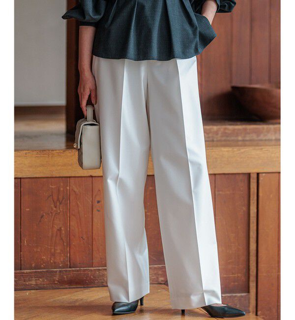 23区「【CLASSY.11月号掲載/洗える】ドライ2WAYストレッチ ワイドパンツ」|その他|ホワイト系
