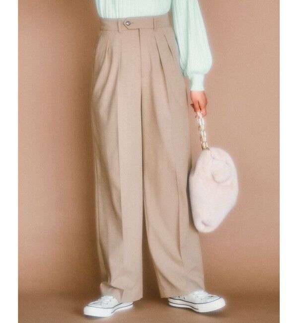 23区「【CLASSY.11月号掲載/洗える】ドライ2WAYストレッチ ワイドパンツ」|その他|ベージュ系