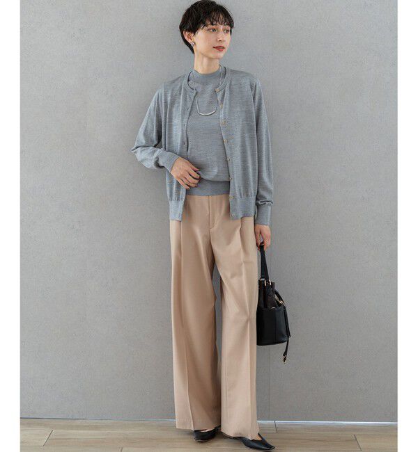 23区「【洗える】サステナブルウール ベーシック カーディガン」|カーディガン|