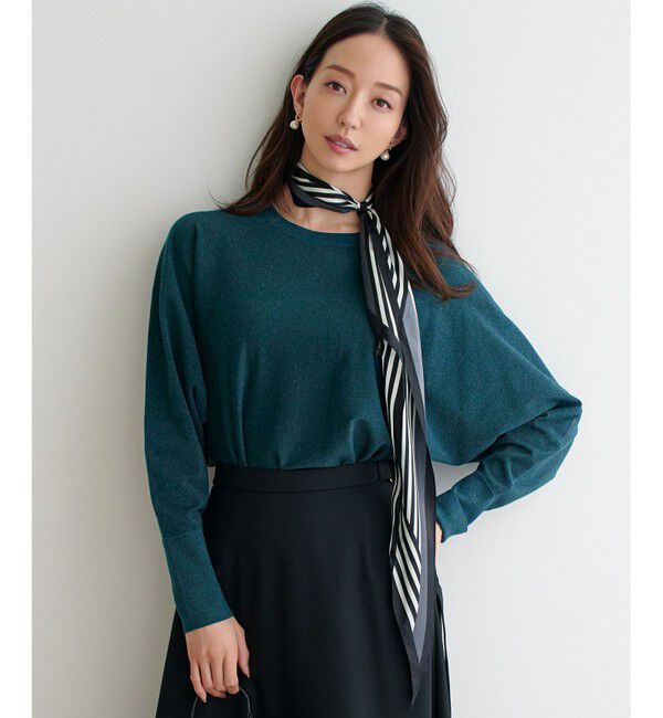 23区「【滝沢眞規子さん着用/VERY掲載】ランダムストライプ ダイヤ スカーフ」|バンダナ・スカーフ|ブラック系