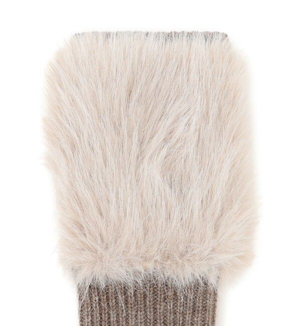 23区「【見上愛さん着用】フェイクファー ニット グローブ」|手袋|