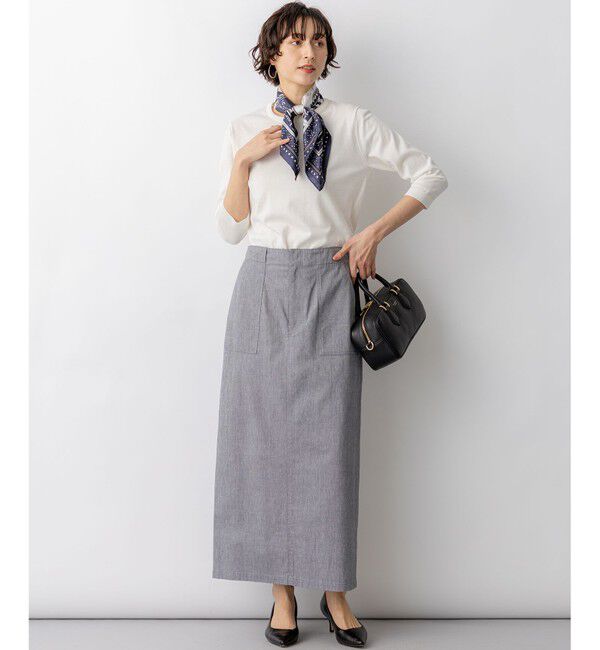 23区「プレミアムビオコットン クルーネック ニット」|ニット・セーター|