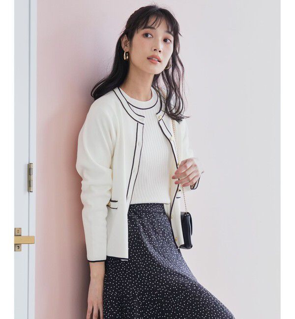 ANY SIS「【花粉リリース】ラインポイント カーディガン」|カーディガン|