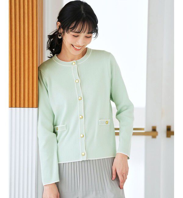 ANY SIS「【花粉リリース】ラインポイント カーディガン」|カーディガン|