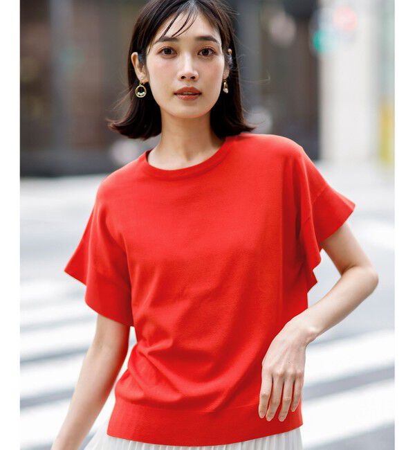 ANY SIS「【アイスタッチ】フレンチスリーブ ニット」|ニット・セーター|