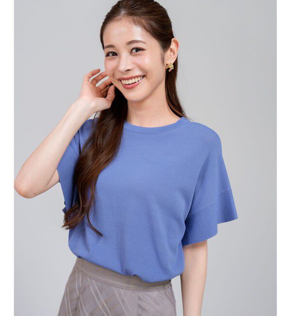 ANY SIS「【アイスタッチ】フレンチスリーブ ニット」|ニット・セーター|ブルー