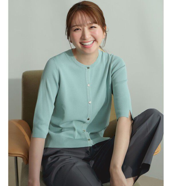 ANY SIS「【アイスタッチ】ハーフスリーブ カーディガン」|カーディガン|ミント
