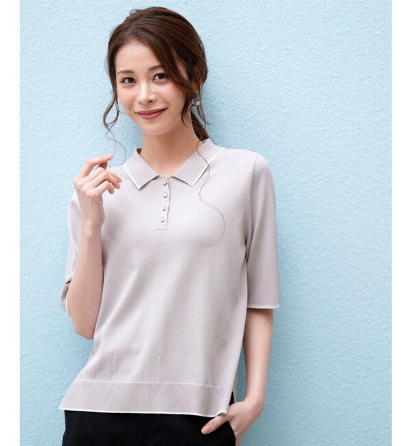 ANY SIS「【アイスタッチ】ポロ ニット」|ニット・セーター|ﾗｲﾄｸﾞﾚ