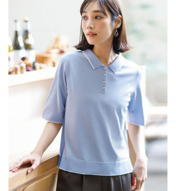 ANY SIS「【アイスタッチ】ポロ ニット」|ニット・セーター|ﾗｲﾄﾌﾞﾙ