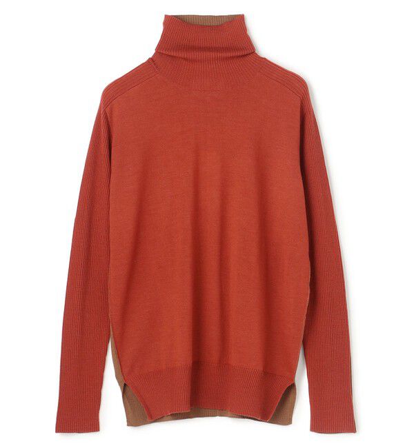 BEIGE,「【洗える・VERY NaVY掲載】LA MONNAIE / バイカラーウールタートルニット」|ニット・セーター|