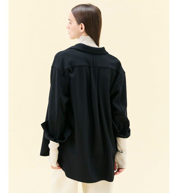 BEIGE,「【Oggi掲載】MONTAIGNE / ウールオーバーサイズシャツ」|シャツ・ブラウス|