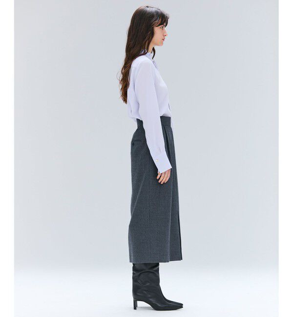 BEIGE,「【洗える】STOW / フリルタイブラウス」|シャツ・ブラウス|