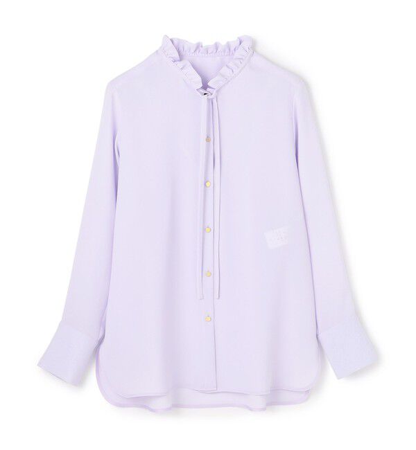 BEIGE,「【洗える】STOW / フリルタイブラウス」|シャツ・ブラウス|