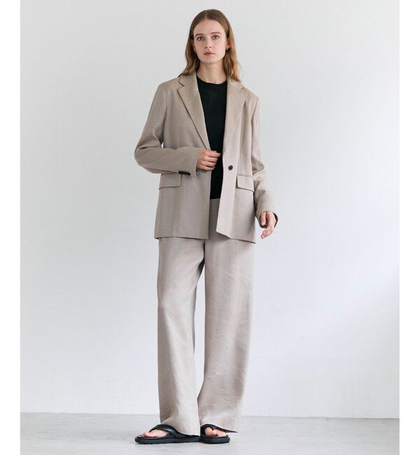 BEIGE,「MICA / リネンブレンドテーラードジャケット」|テーラードジャケット|