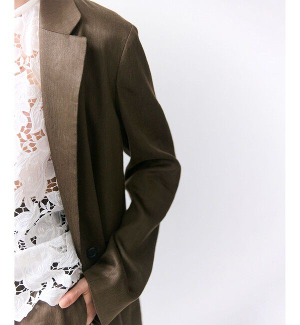 BEIGE,「MICA / リネンブレンドテーラードジャケット」|テーラードジャケット|