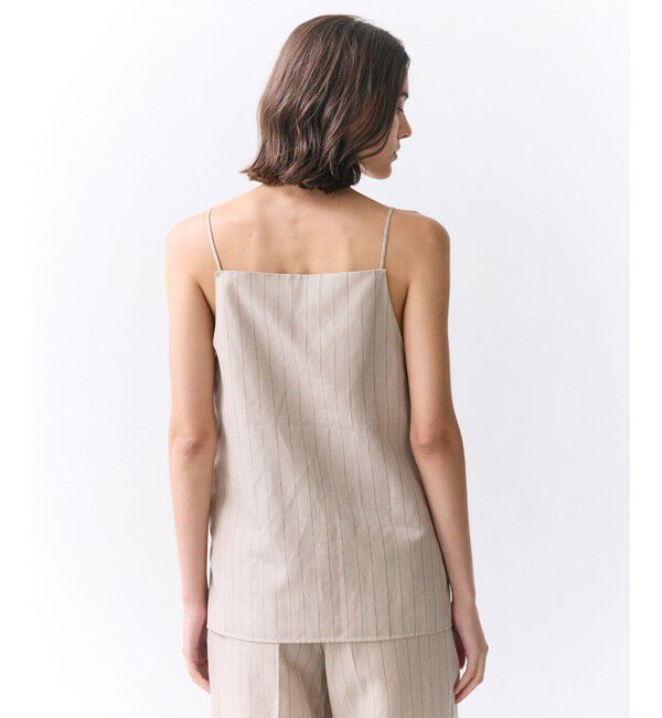 BEIGE,「ERYTH / リネンストライプ キャミソール」|シャツ・ブラウス|