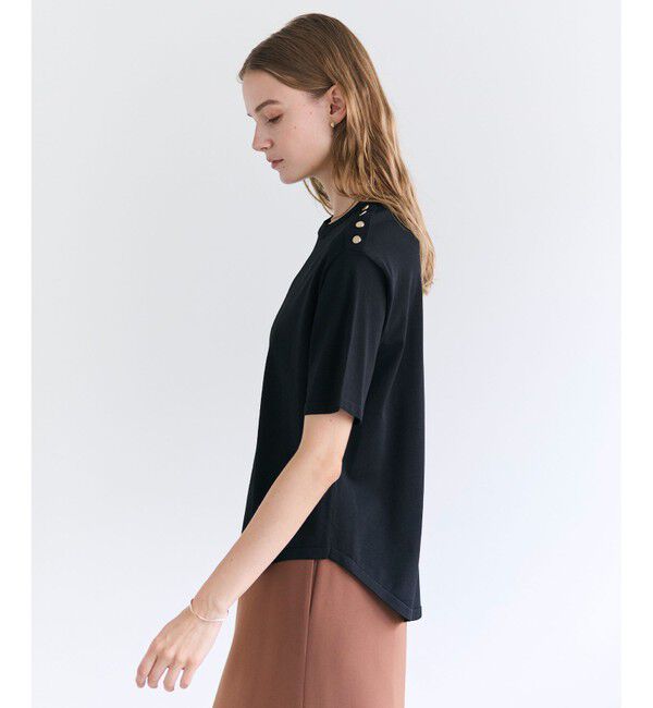 BEIGE,「NADIA / ストレッチ メタルボタンニット」|ニット・セーター|