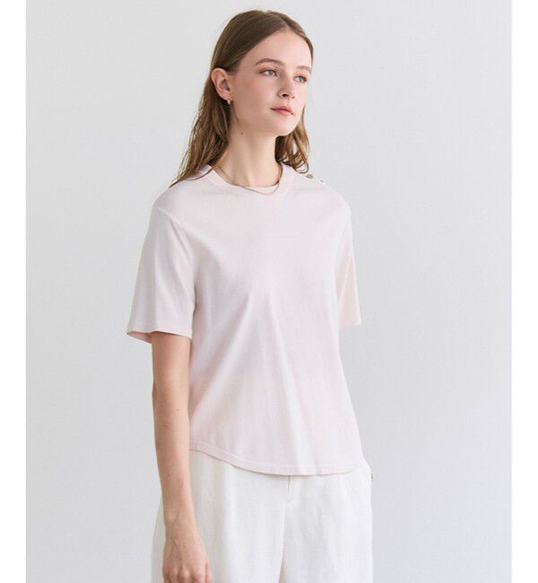 BEIGE,「NADIA / ストレッチ メタルボタンニット」|ニット・セーター|Pink