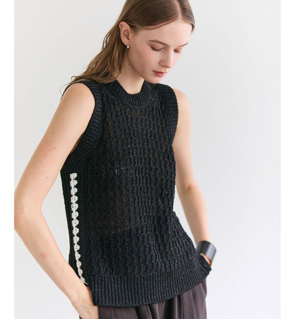 BEIGE,「ATACAM / テープヤーン ノースリーブニット」|ニット・セーター|