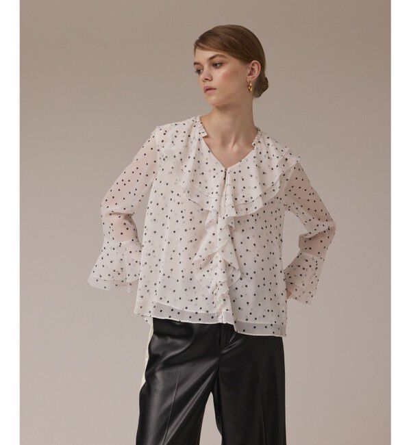 Diagram「ラッフルドットトップ」|シャツ・ブラウス|ホワイト