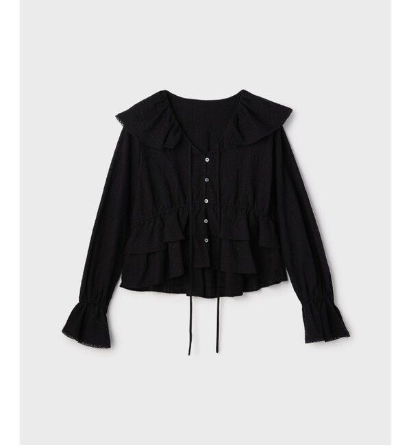 GRACE CONTINENTAL「エンブロイダリーフリルブラウス」|シャツ・ブラウス|