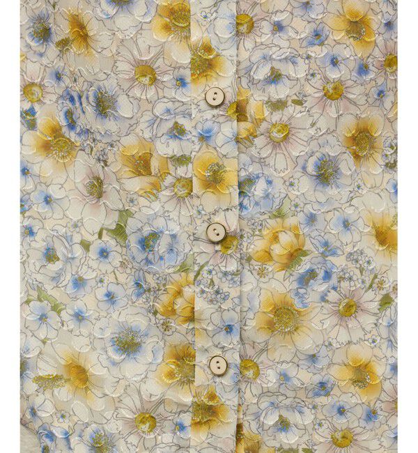 GRACE CONTINENTAL「シアーフラワープリントジャガードブラウス」|シャツ・ブラウス|