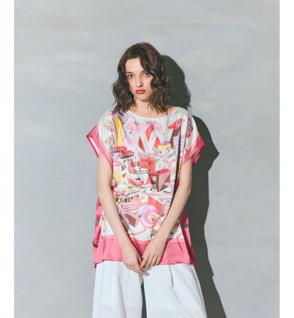 Grace Class「スカーフポンチョトップ」|その他|ピンク