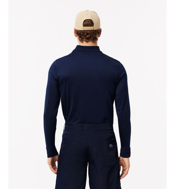 LACOSTE「UPF50 UVカット ウルトラドライワントーン長袖ポロシャツ」|ポロシャツ|