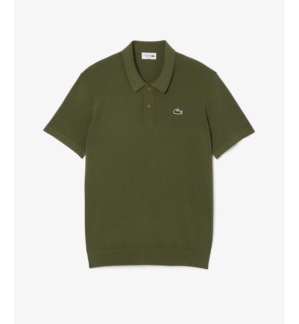 LACOSTE「レーヨン混 ワントーンゴルフポロニット」|ポロシャツ|