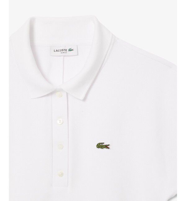 LACOSTE「サイドシームギャザー ドロストコード キモノスリーブポロシャツ」|ポロシャツ|