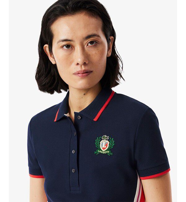 LACOSTE「サイドメッシュバンドポロシャツ」|ポロシャツ|