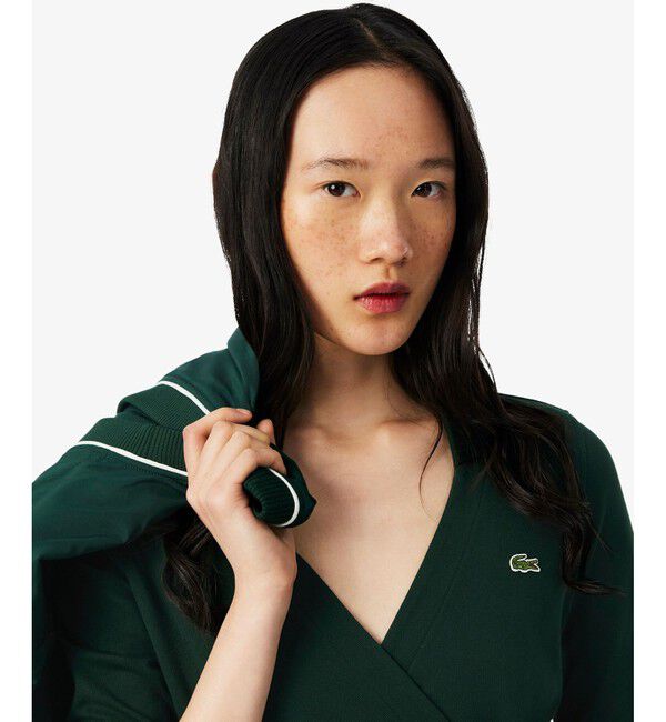 LACOSTE「ポロシャツディテールラップドレス」|ワンピース|
