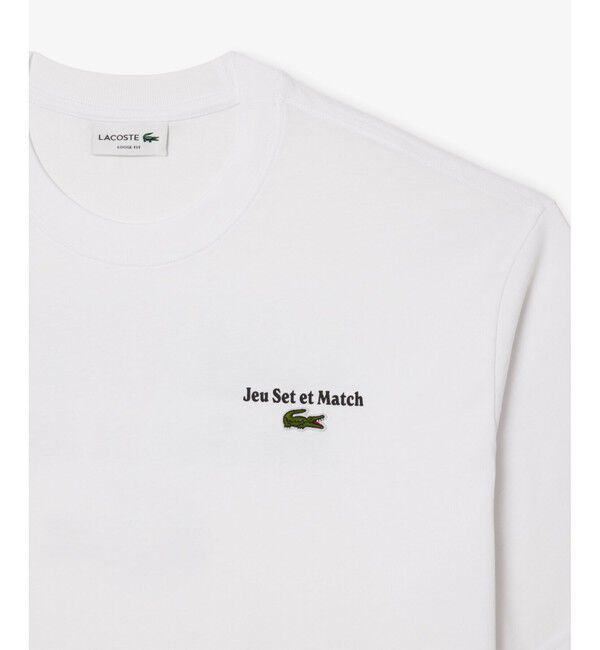 LACOSTE「ルーズフィットヘビーウェイトバックプリントTシャツ」|Tシャツ・カットソー|