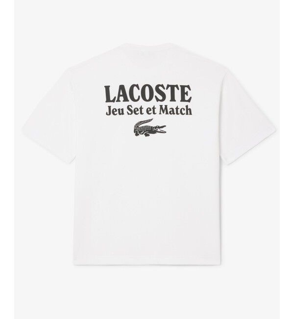 LACOSTE「ルーズフィットヘビーウェイトバックプリントTシャツ」|Tシャツ・カットソー|