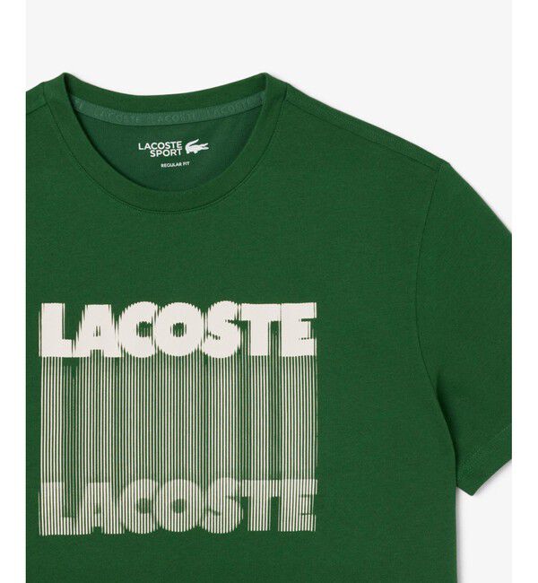 LACOSTE「グラフィカルブランドネームロゴウルトラドライTシャツ」|Tシャツ・カットソー|