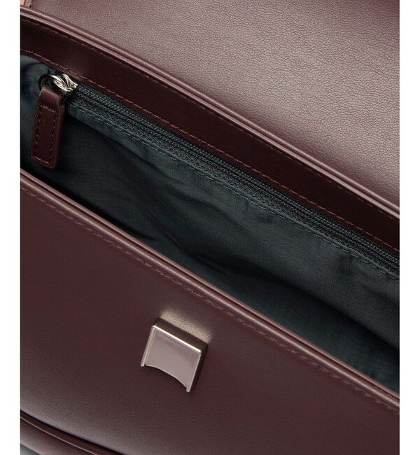 LACOSTE「ローラ カーブラインレザーショルダーバッグ」|ショルダー・メッセンジャー|